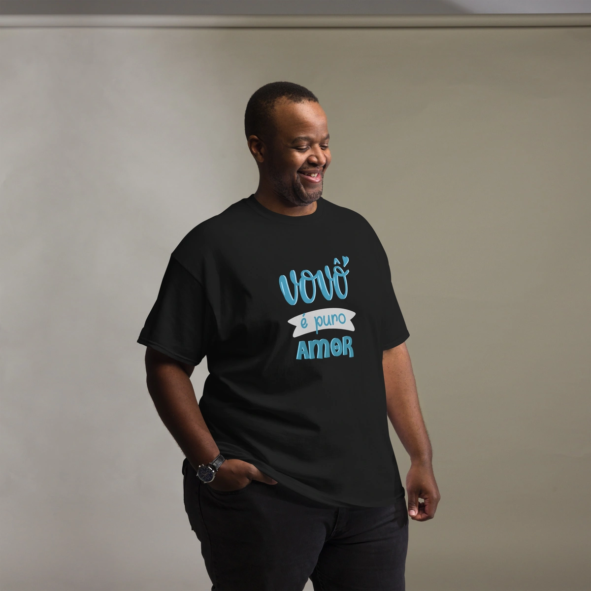Camisa Masculina Plus Size Vovô é Amor Puro