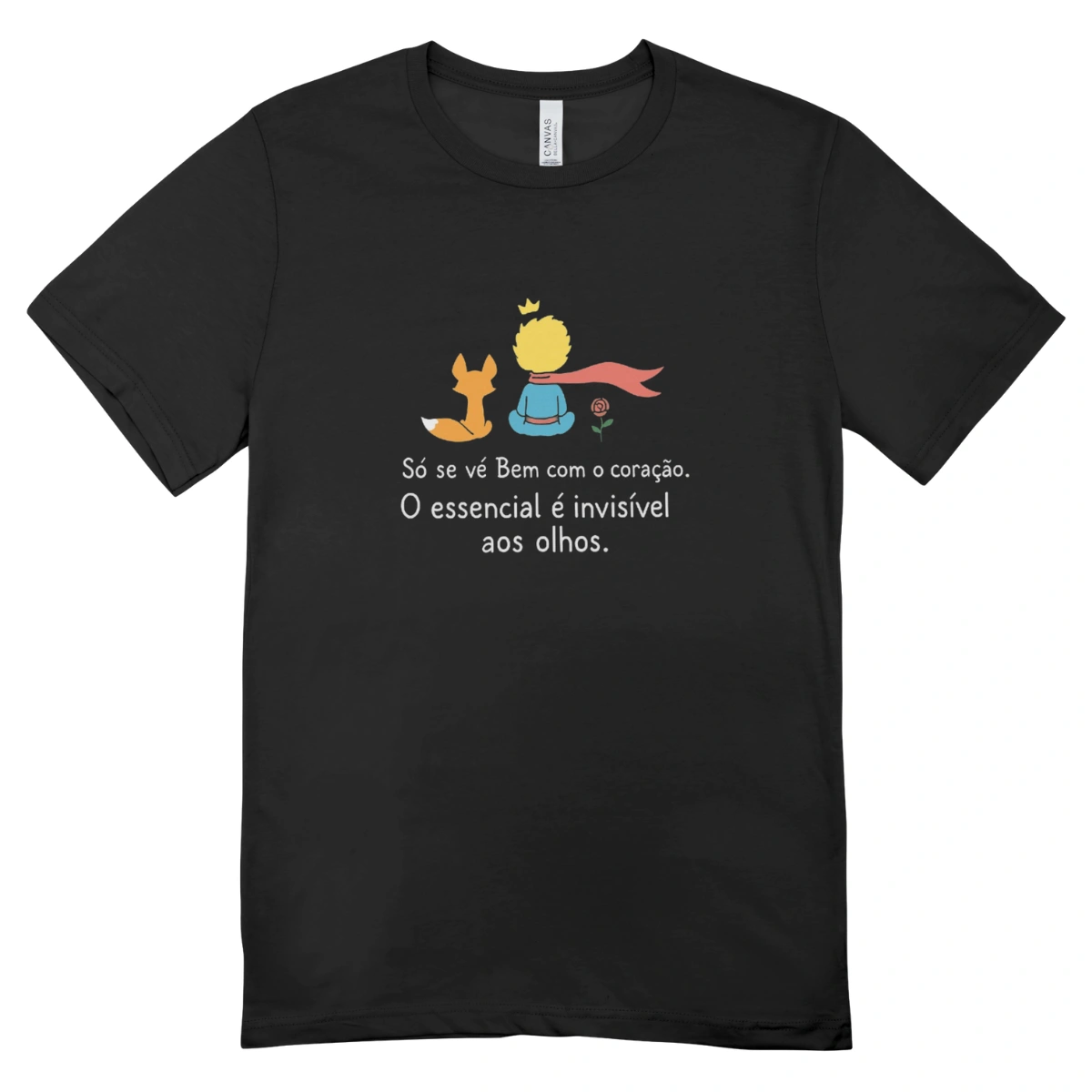 Camisa Feminina Baby Look Frase Do Pequeno Príncipe