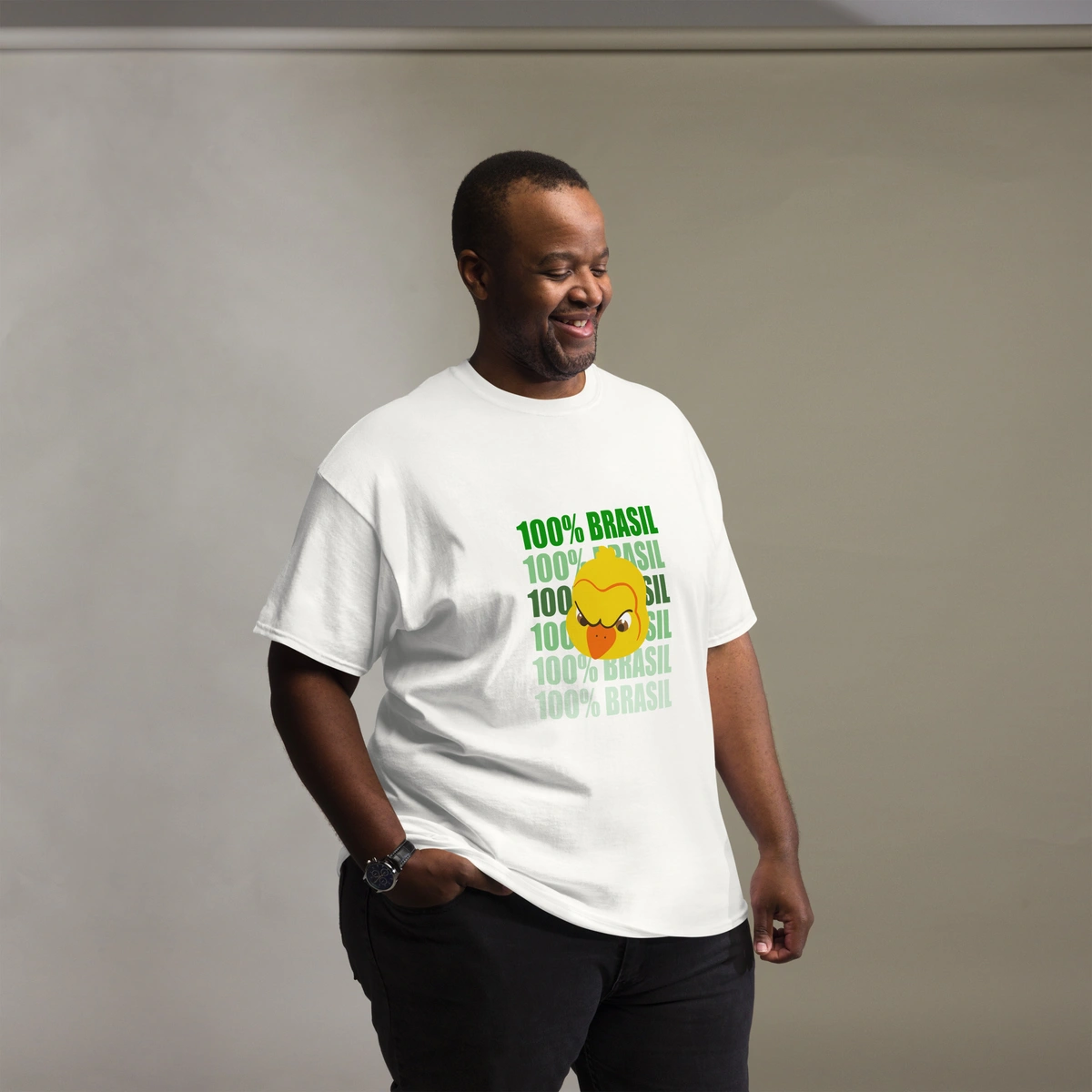 Camisa Masculina Plus Size 100% Brasil Canarinho - Imagem 11