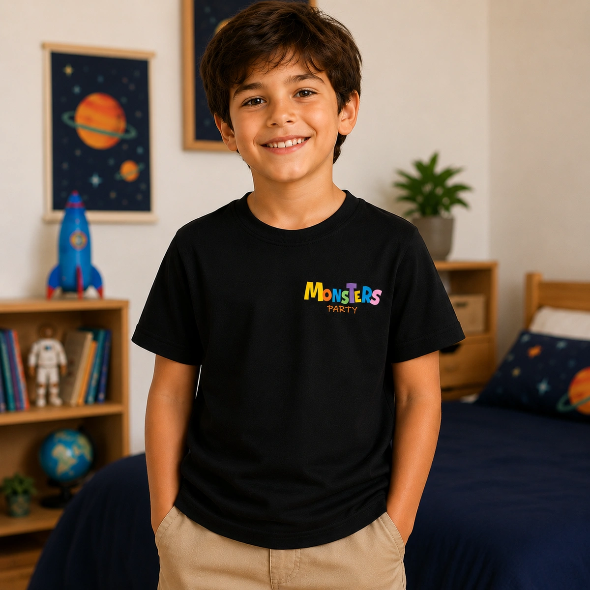 Camiseta Infantil Menino Monsters Party - Imagem 4
