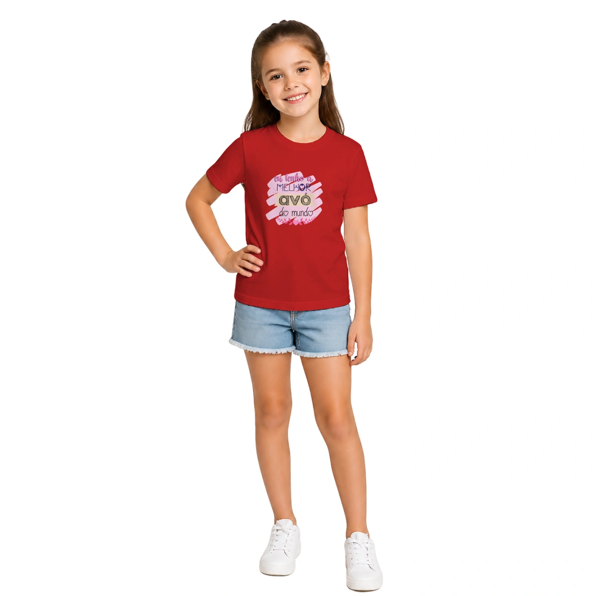 Camiseta Infantil Menina Dia dos Avós Eu Tenho a Melhor Avó do Mundo - Imagem 12