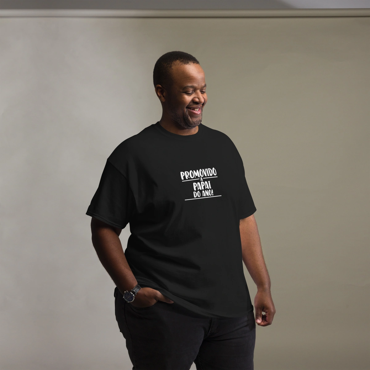 Camisa Masculina Plus Size Promovido A Papai Do Ano