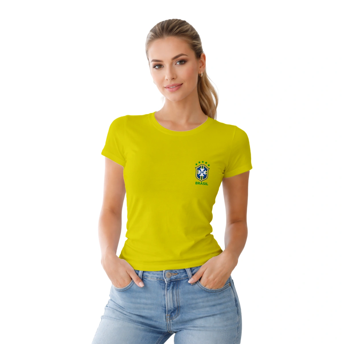Camisa Feminina Baby Look Brasil Varias Estampas - Imagem 18