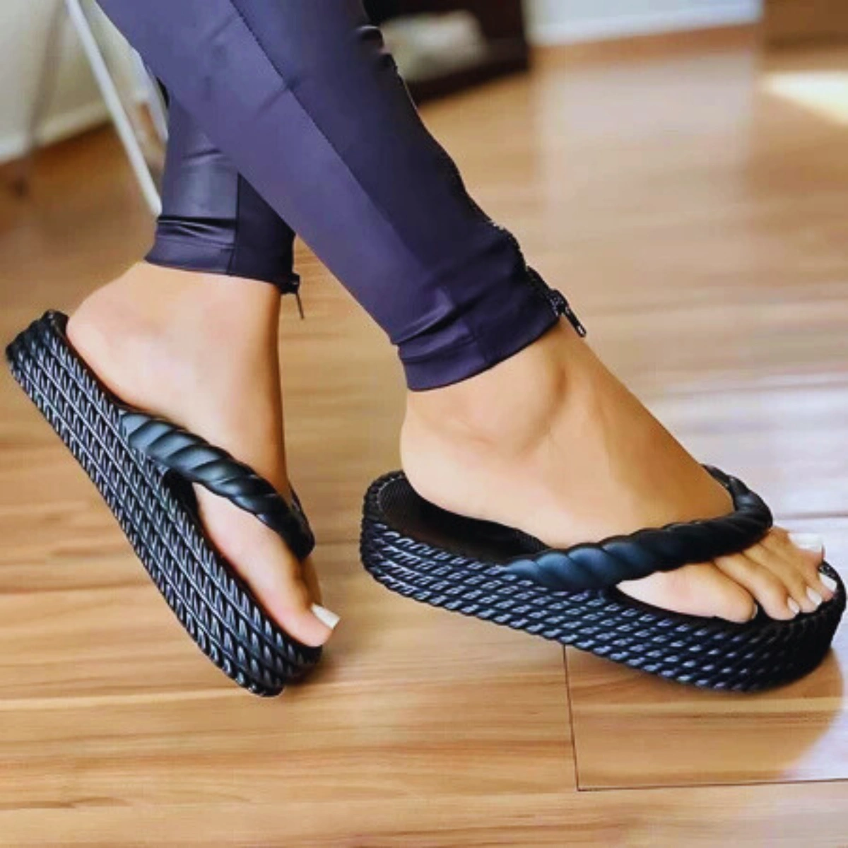 Chinelo Feminino Trançado Nuvem Casual