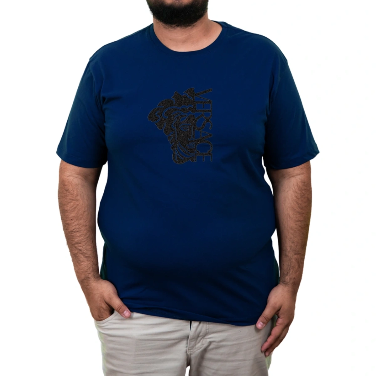 Camiseta Plus Size Versace Medusa Premium - Imagem 5