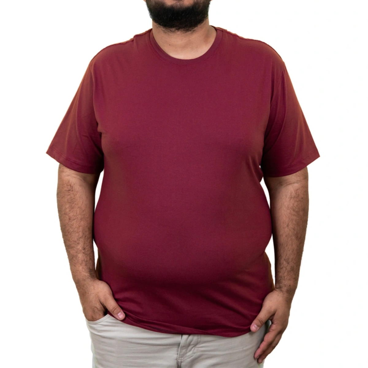 Kit 7 Camisas Plus Size Masculina Lisa Algodão Premium