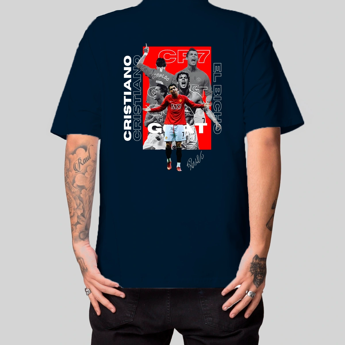 Camiseta Masculina Oversized Cristiano Ronaldo - Imagem 4