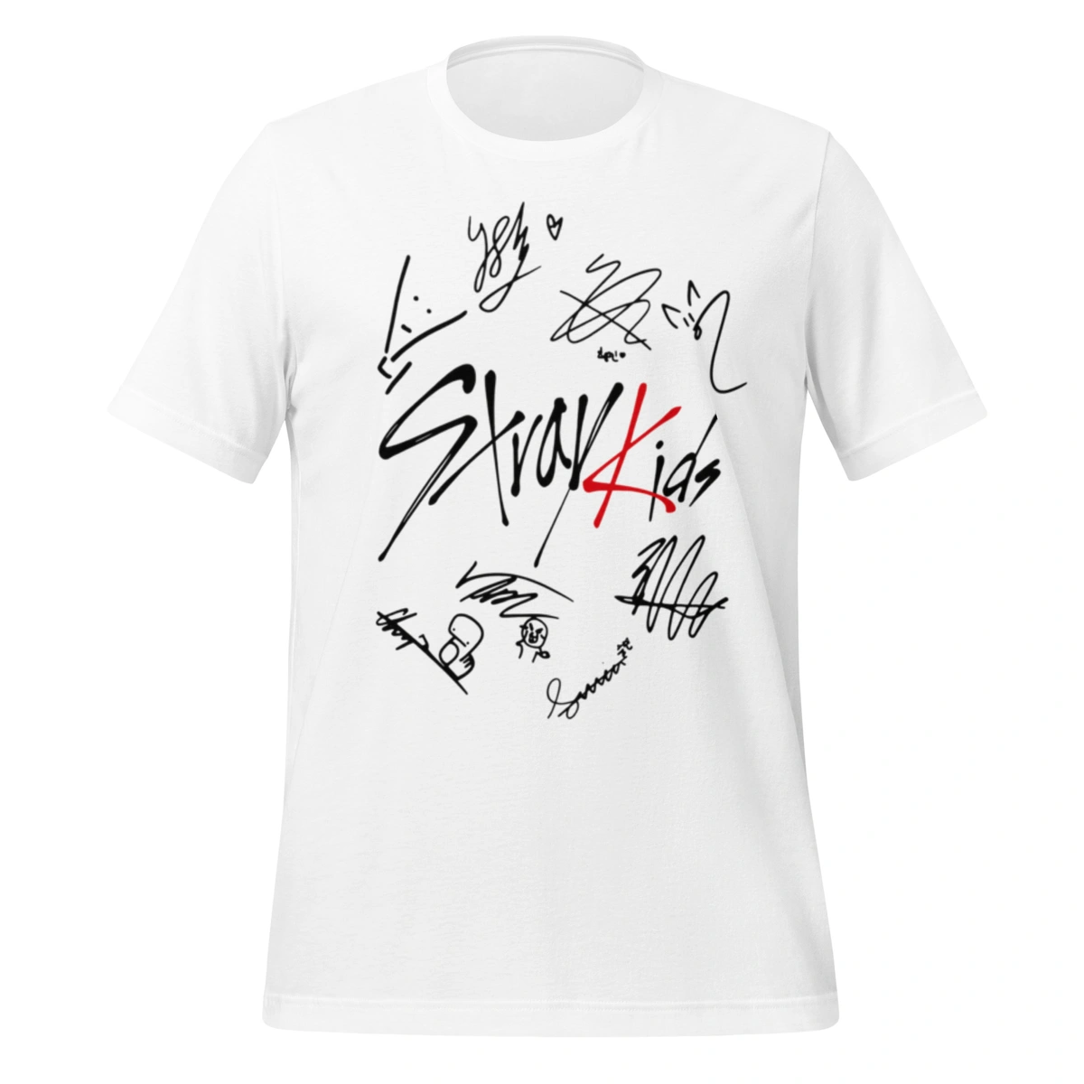 Camisa Feminina Baby Look Stray Kids Asinaturas