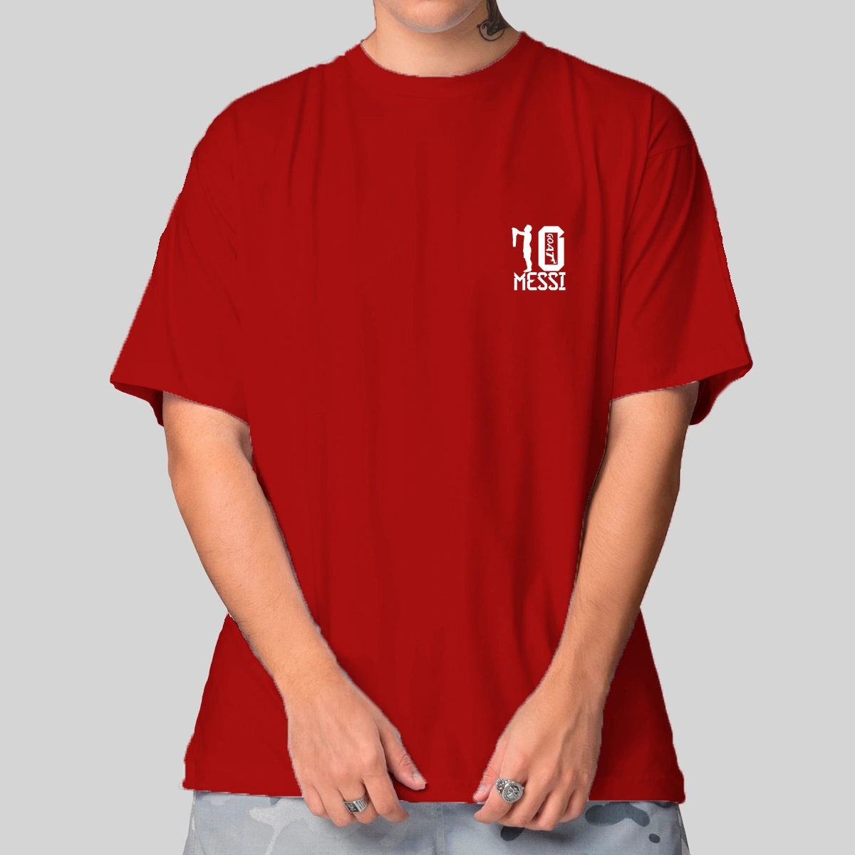 Camiseta Masculina Oversized Messi - Imagem 8