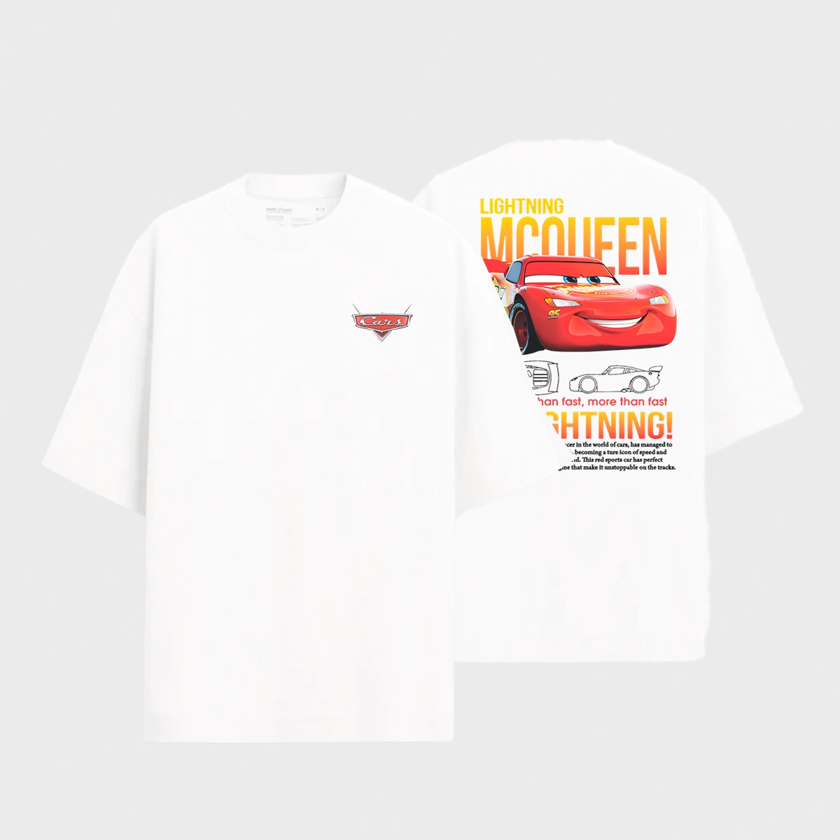 Camisa Oversized Relâmpago McQueen e Sally Carrera - Imagem 7