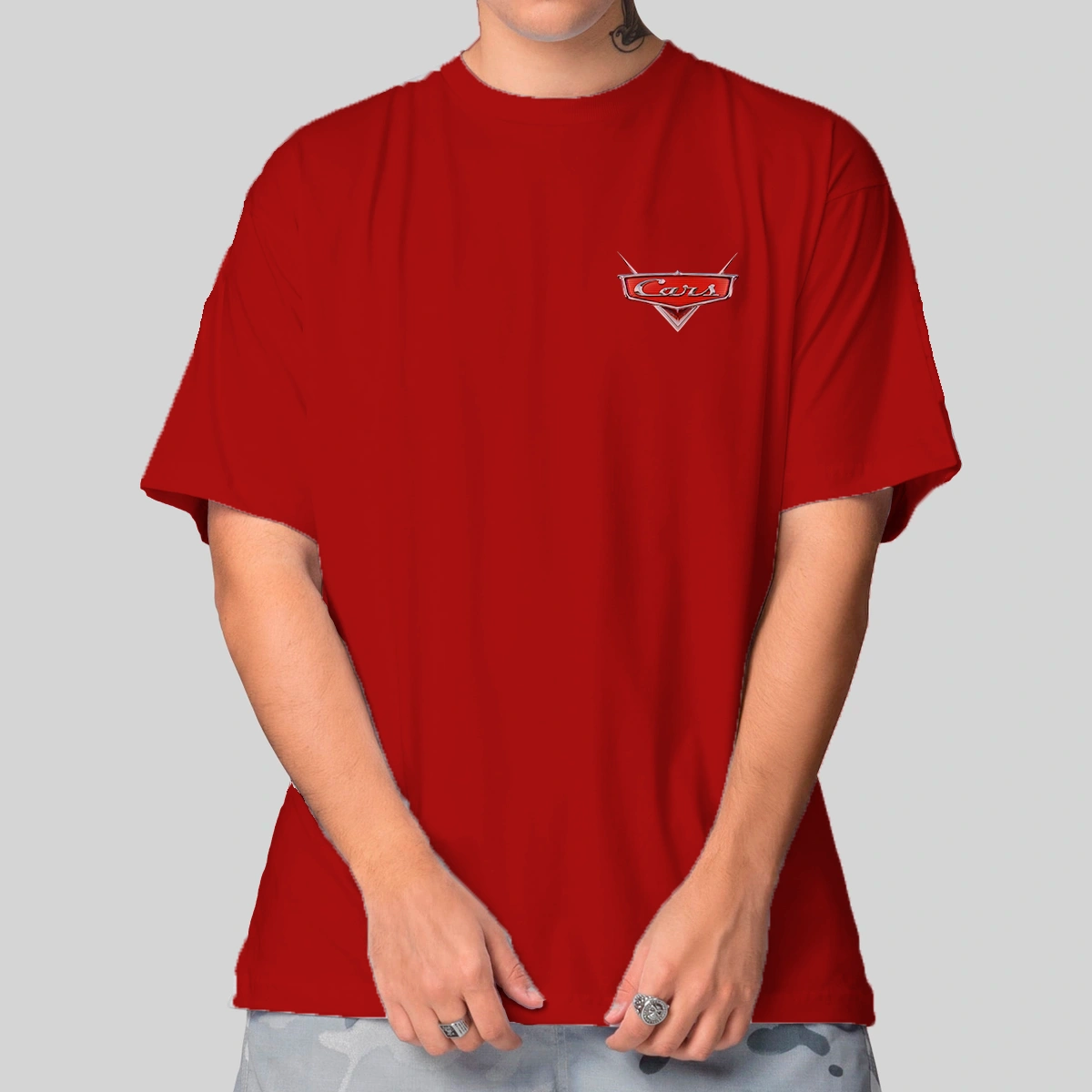 Camisa Oversized Relâmpago McQueen e Sally Carrera - Imagem 15