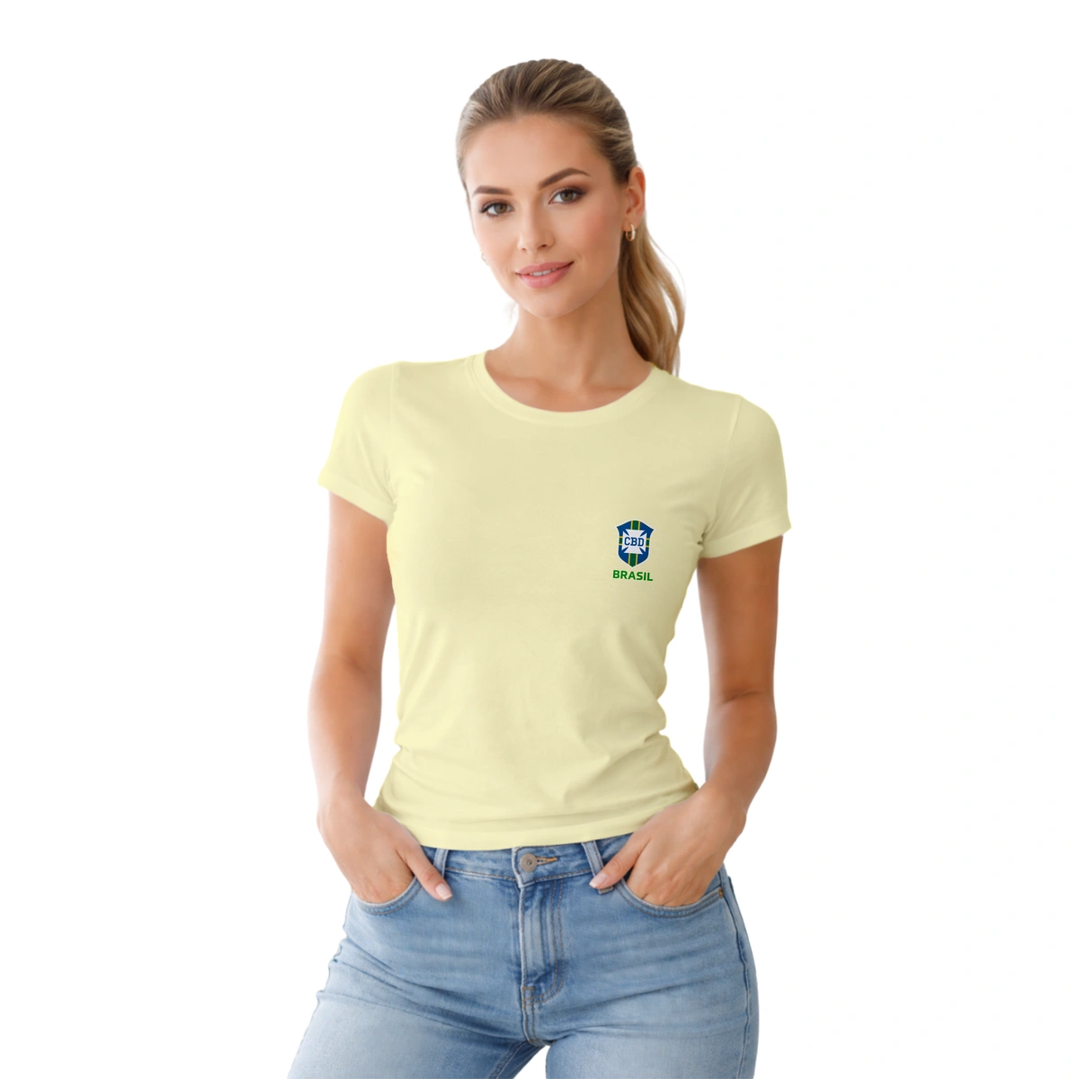 Camisa Feminina Baby Look Brasil Varias Estampas - Imagem 41