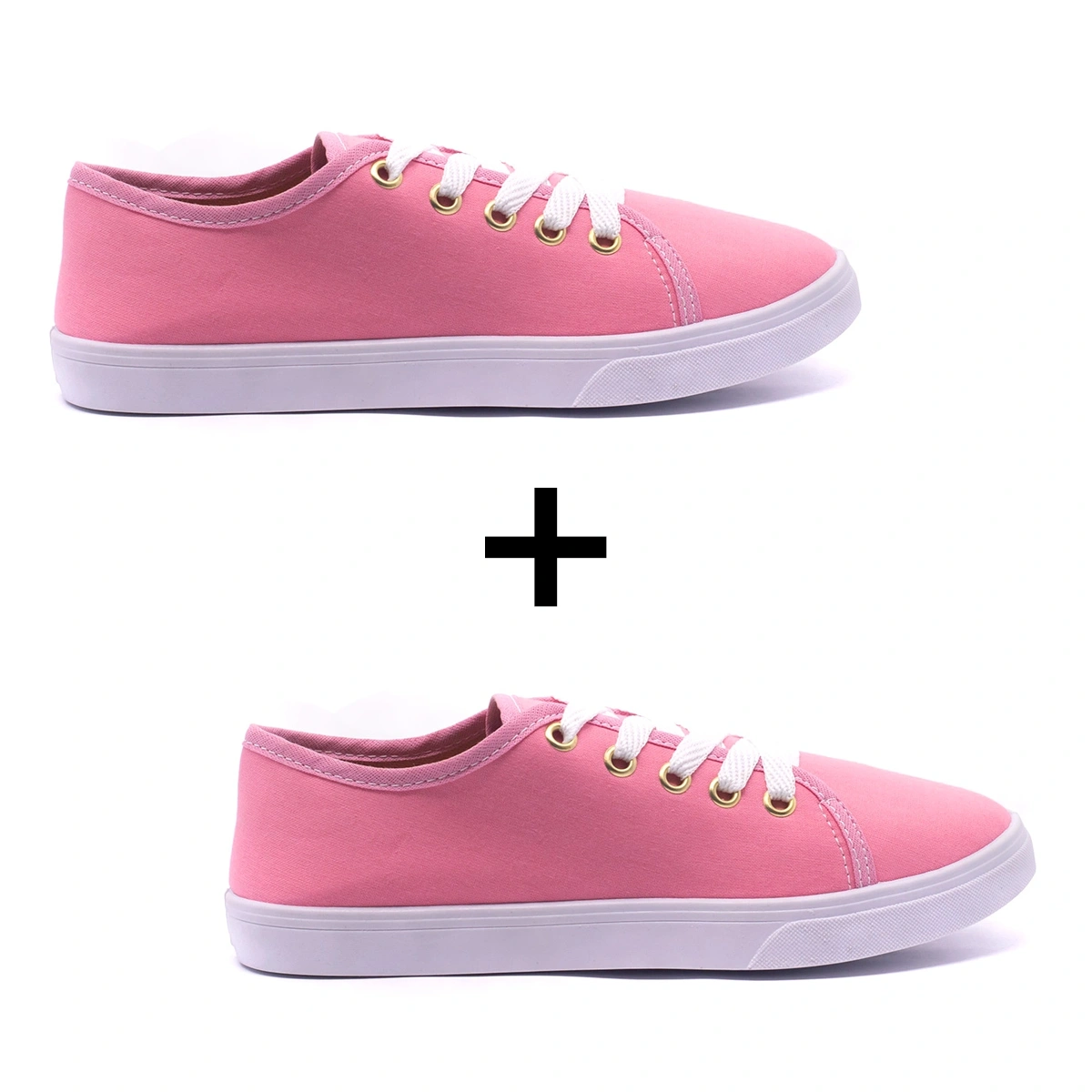 Kit 2 Pares De Tênis Feminino Casual Liso - Imagem 10