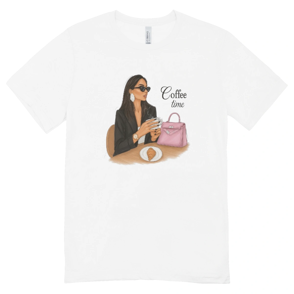 Camisa Feminina Baby Look Coffe Time