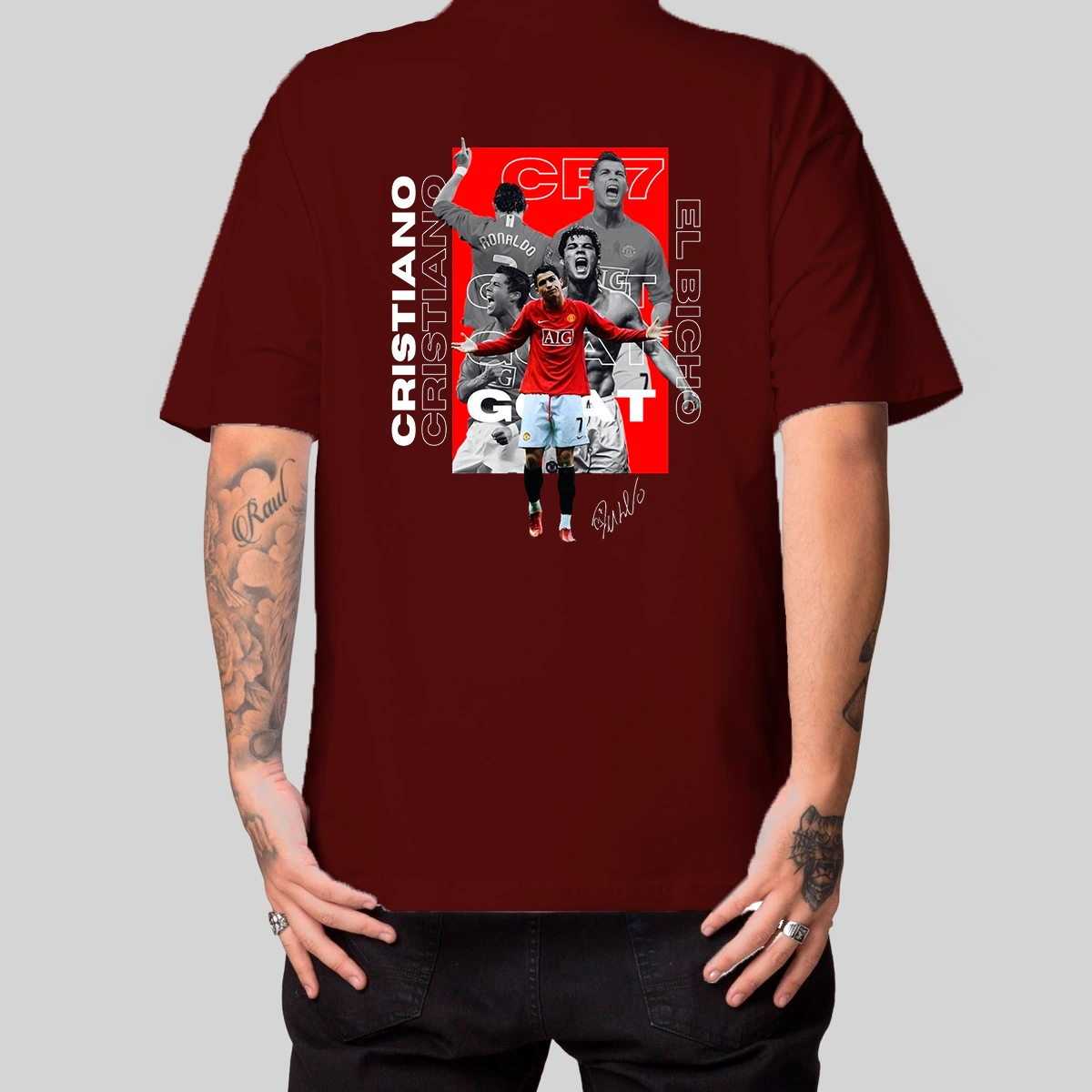Camiseta Masculina Oversized Cristiano Ronaldo - Imagem 10