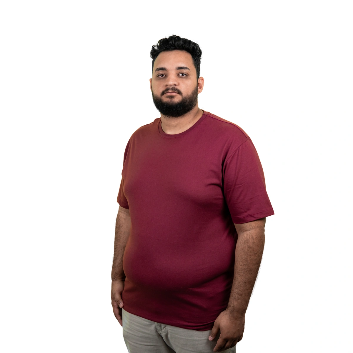 Kit 4 Camisas Plus Size Masculina Lisa Algodão Premium - Imagem 11