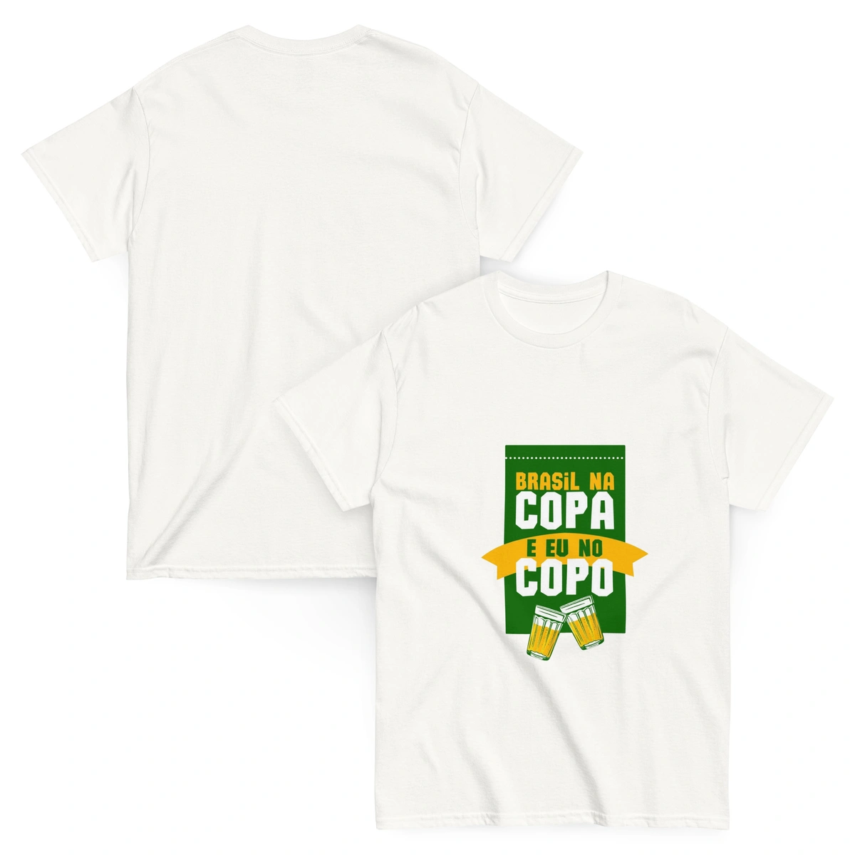 Camisa Masculina Plus Size Brasil na Copa do Mundo Eu no Copo - Imagem 3