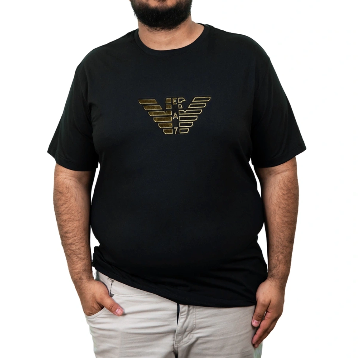 Camiseta Plus Size Emporio Armani EA7 Golden Premium