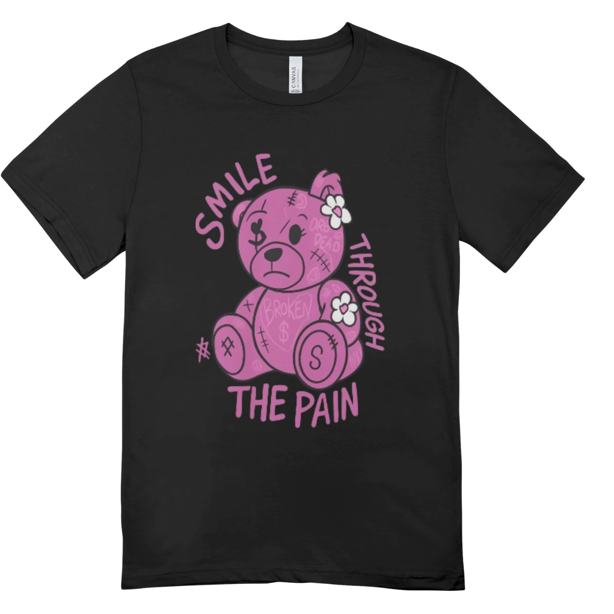 Camisa Feminina Baby Look Ursinha Punk