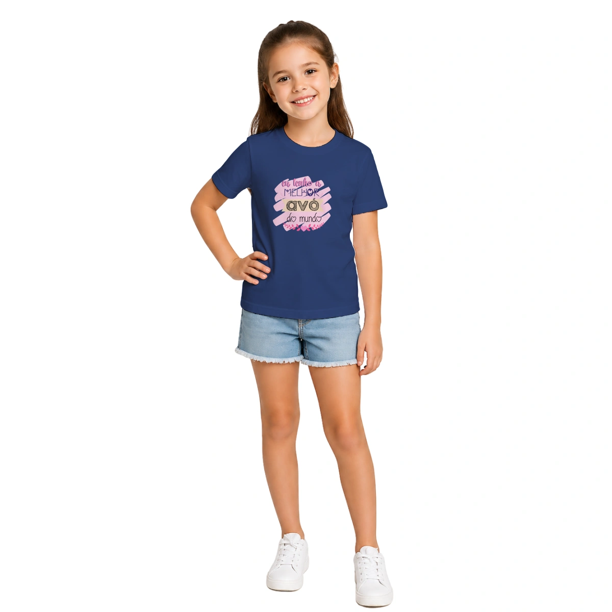Camiseta Infantil Menina Dia dos Avós Eu Tenho a Melhor Avó do Mundo - Imagem 6