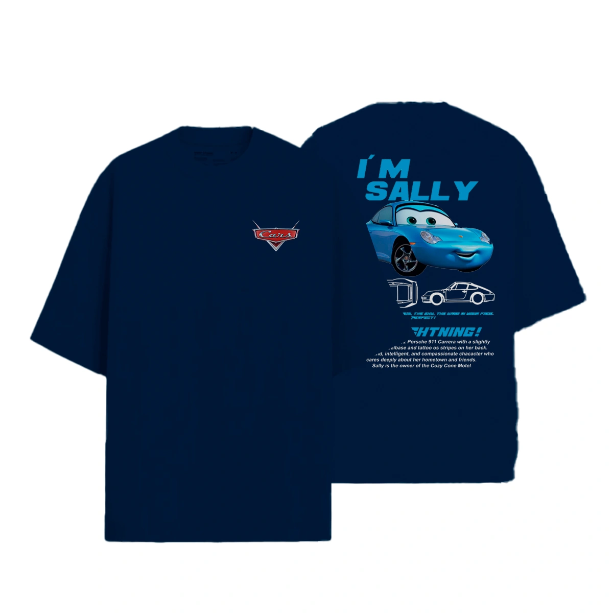 Camisa Oversized Relâmpago McQueen e Sally Carrera - Imagem 12