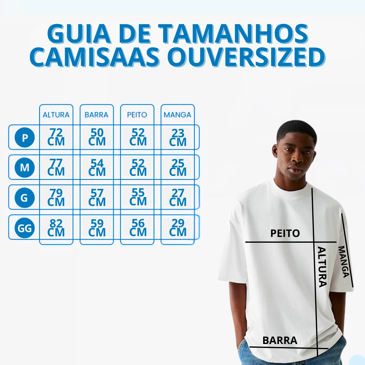 Camiseta Masculina Oversized Básica 100% Algodão Premium Alta Qualidade - Imagem 38