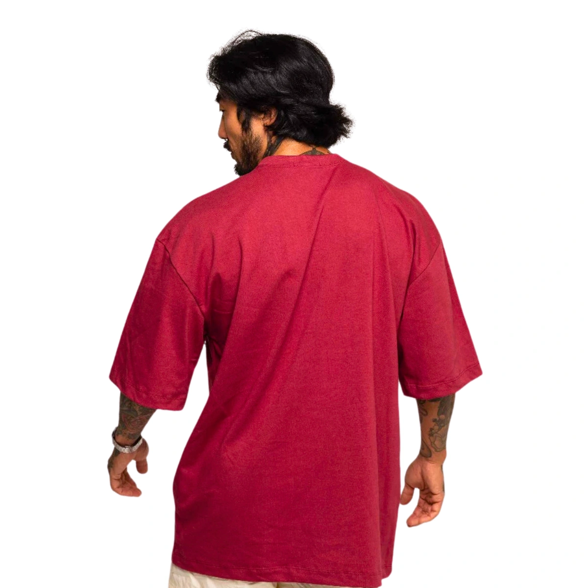 Camiseta Masculina Oversized Básica 100% Algodão Premium Alta Qualidade - Imagem 32
