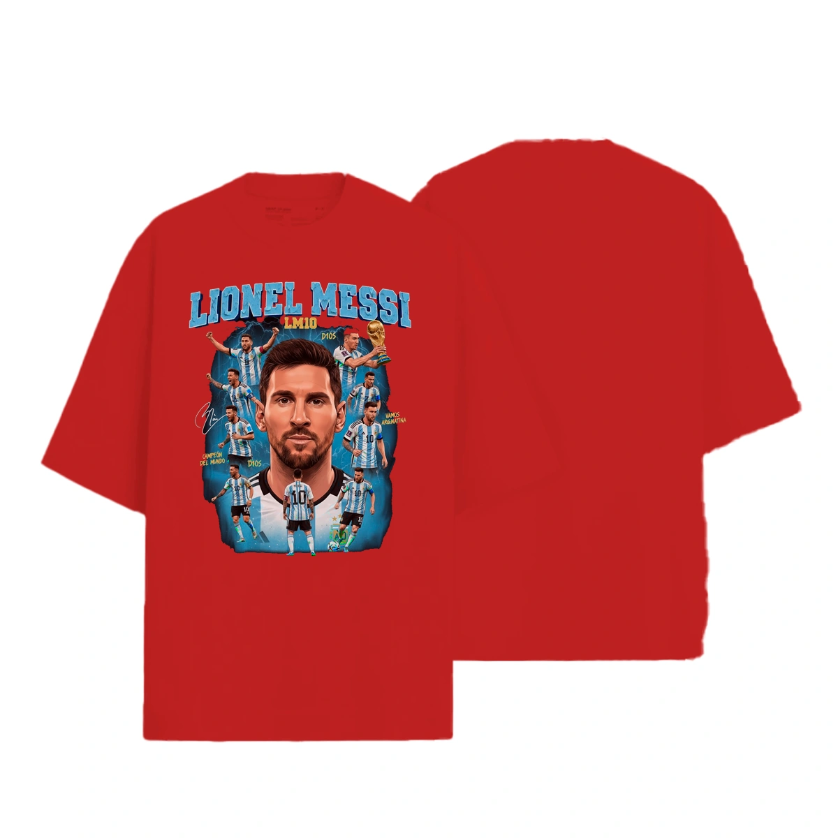 Camiseta Masculina Oversized Messi Argentina - Imagem 9