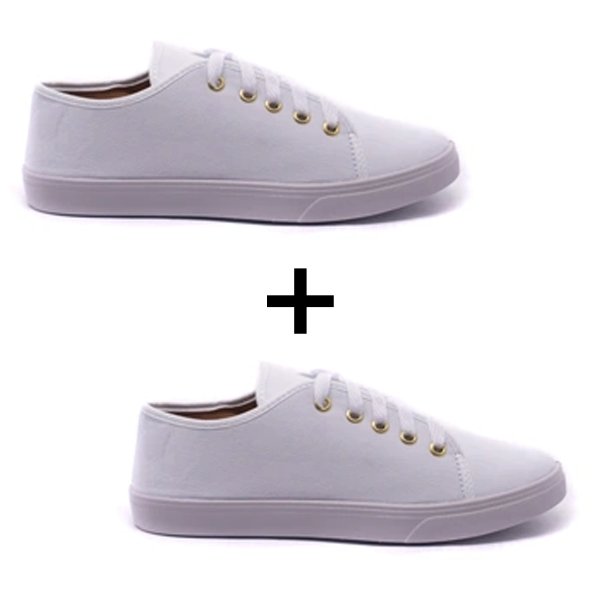 Kit 2 Pares De Tênis Feminino Casual Liso - Imagem 5