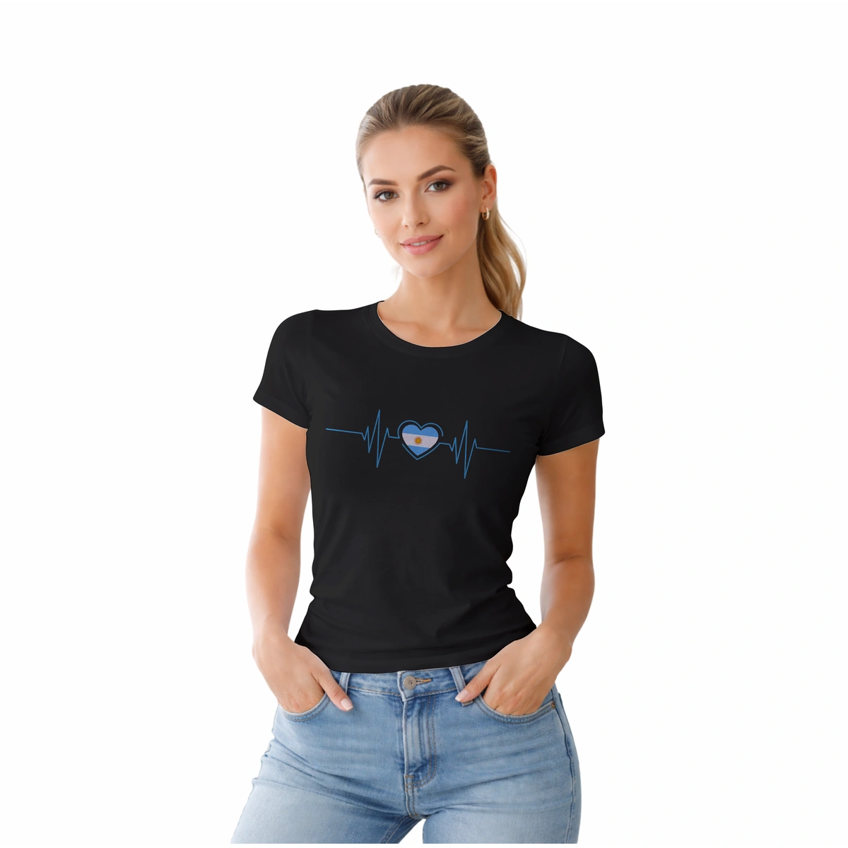 Camisa Feminina Baby Look Argentina Varias Estampas - Imagem 3