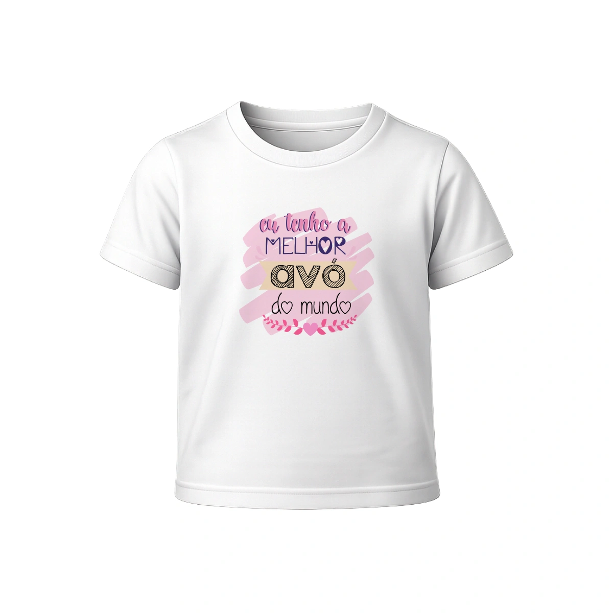 Camiseta Infantil Menina Dia dos Avós Eu Tenho a Melhor Avó do Mundo