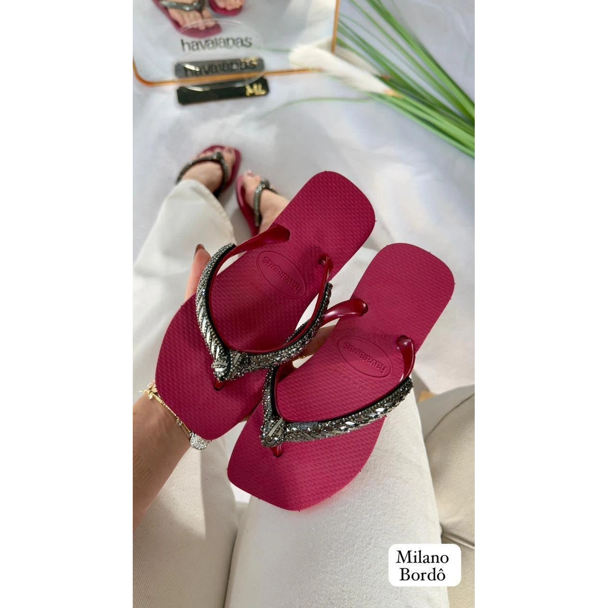 Chinelo Havaiana Strass Nozinho Luxo Promoçao - Imagem 6
