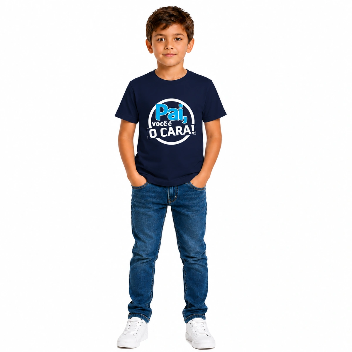 Camiseta Infantil Menino Dia dos Pais Pai Você É O Cara - Imagem 5