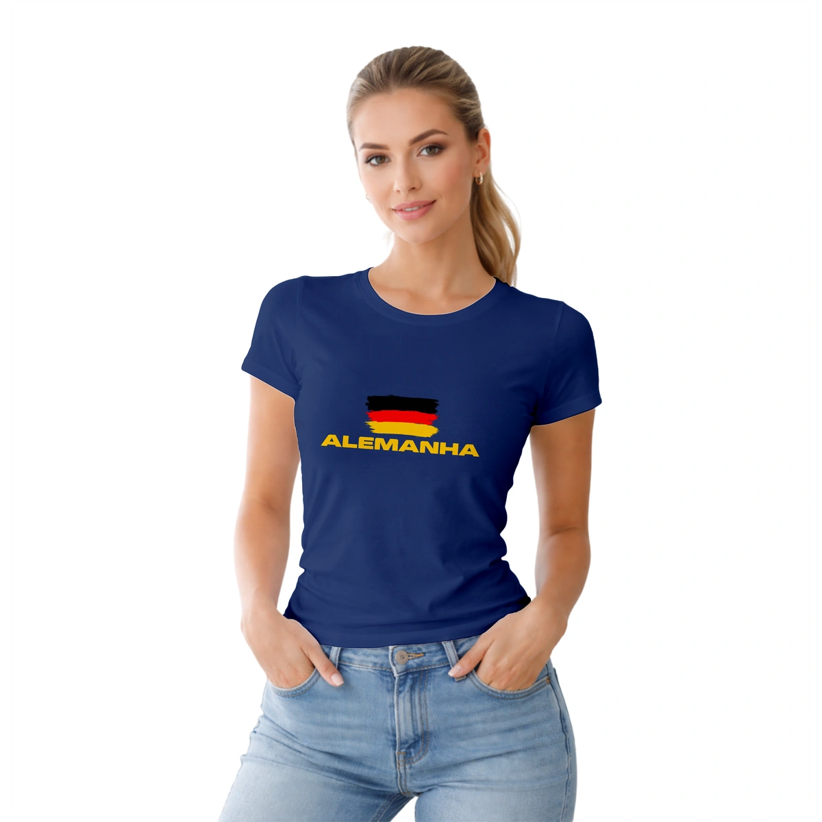 Camisa Feminina Baby Look Alemanha Varias Estampas - Imagem 9
