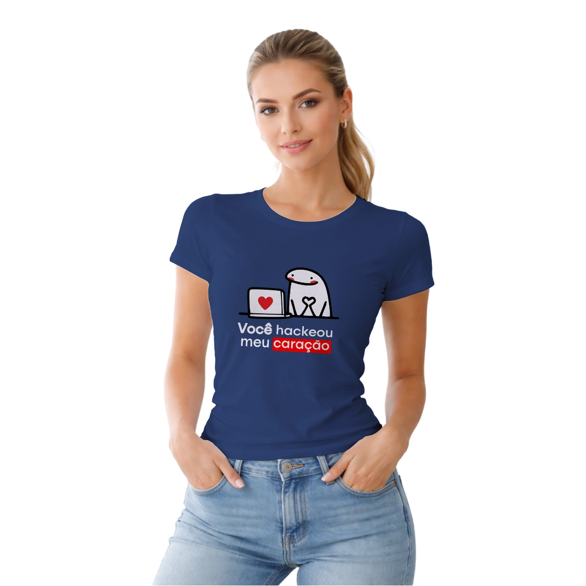 Camisa Feminina Baby Look Dia dos Namorados Você Hackeou Meu Coração - Imagem 15