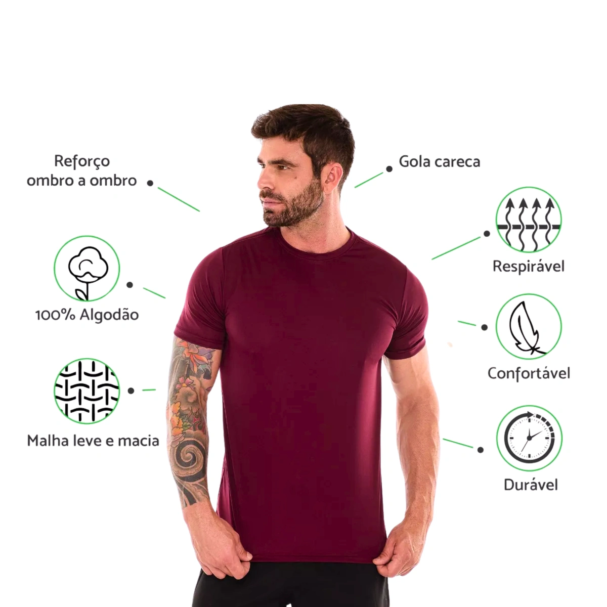 Kit 10 Camisas Masculina Lisa Algodão Premium Abuzze - Imagem 31