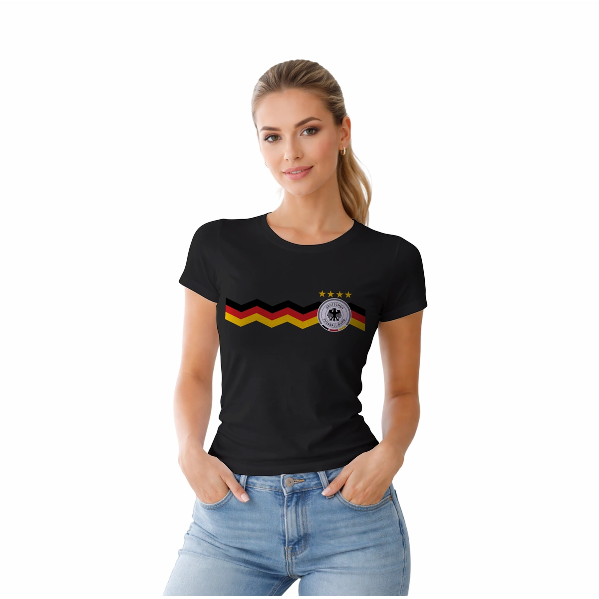Camisa Feminina Baby Look Escudo Alemão - Imagem 7