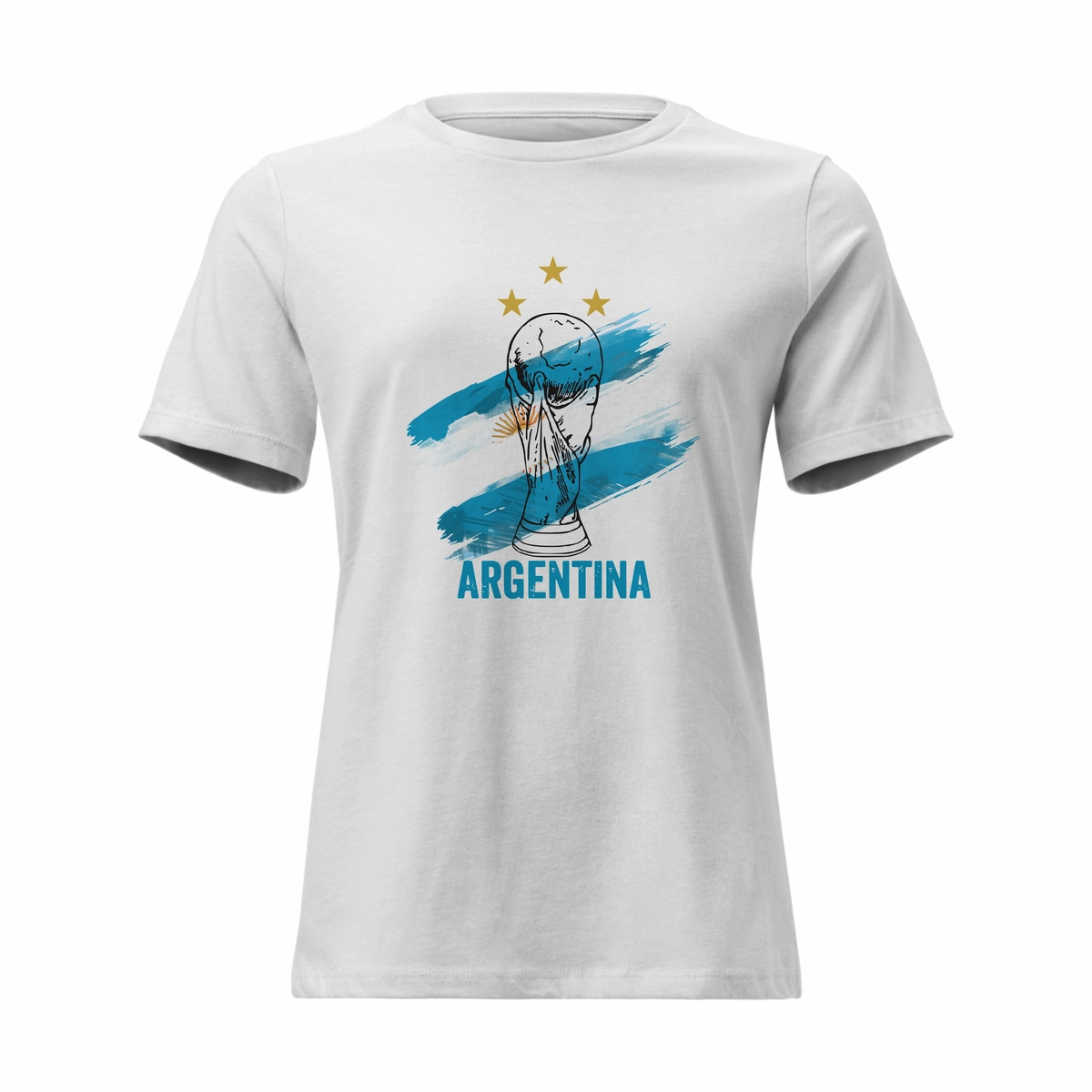 Camisa Feminina Baby Look Taça Argentina