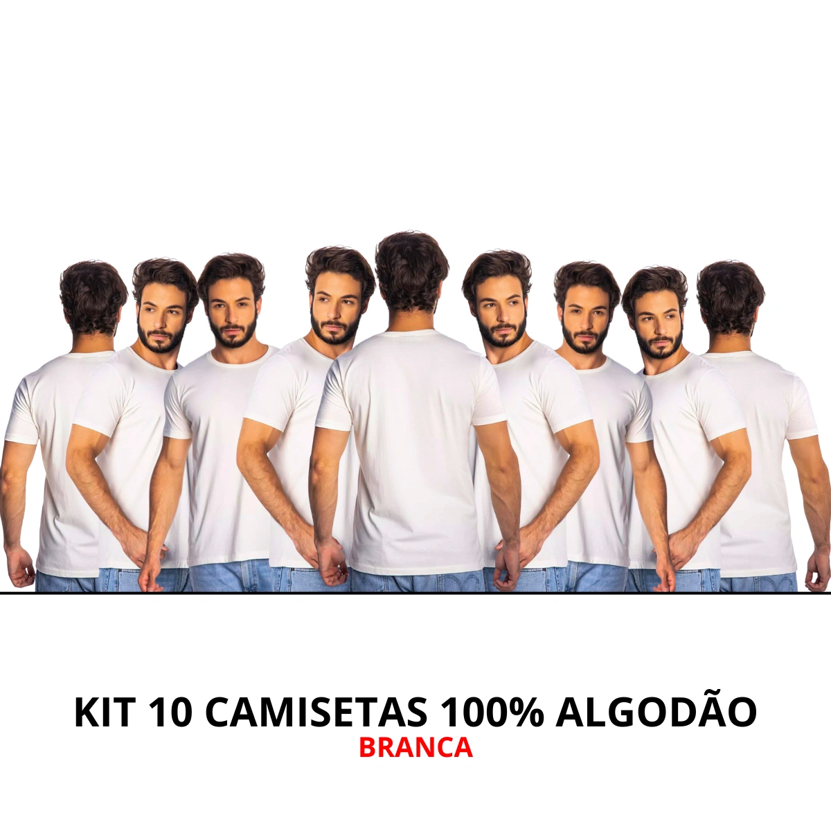 Kit 10 Camisas Masculina Lisa Algodão Premium Abuzze - Imagem 36