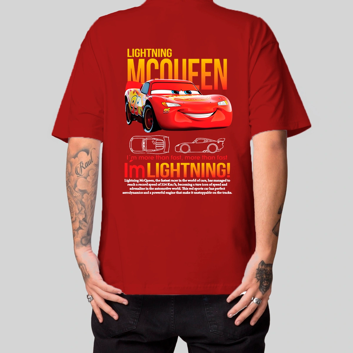 Camisa Oversized Relâmpago McQueen e Sally Carrera - Imagem 13