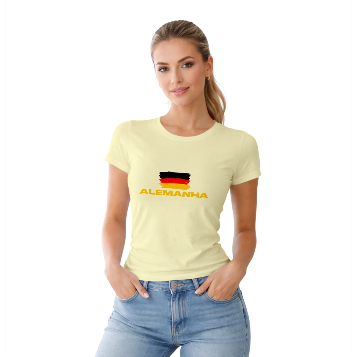 Camisa Feminina Baby Look Alemanha Varias Estampas - Imagem 15