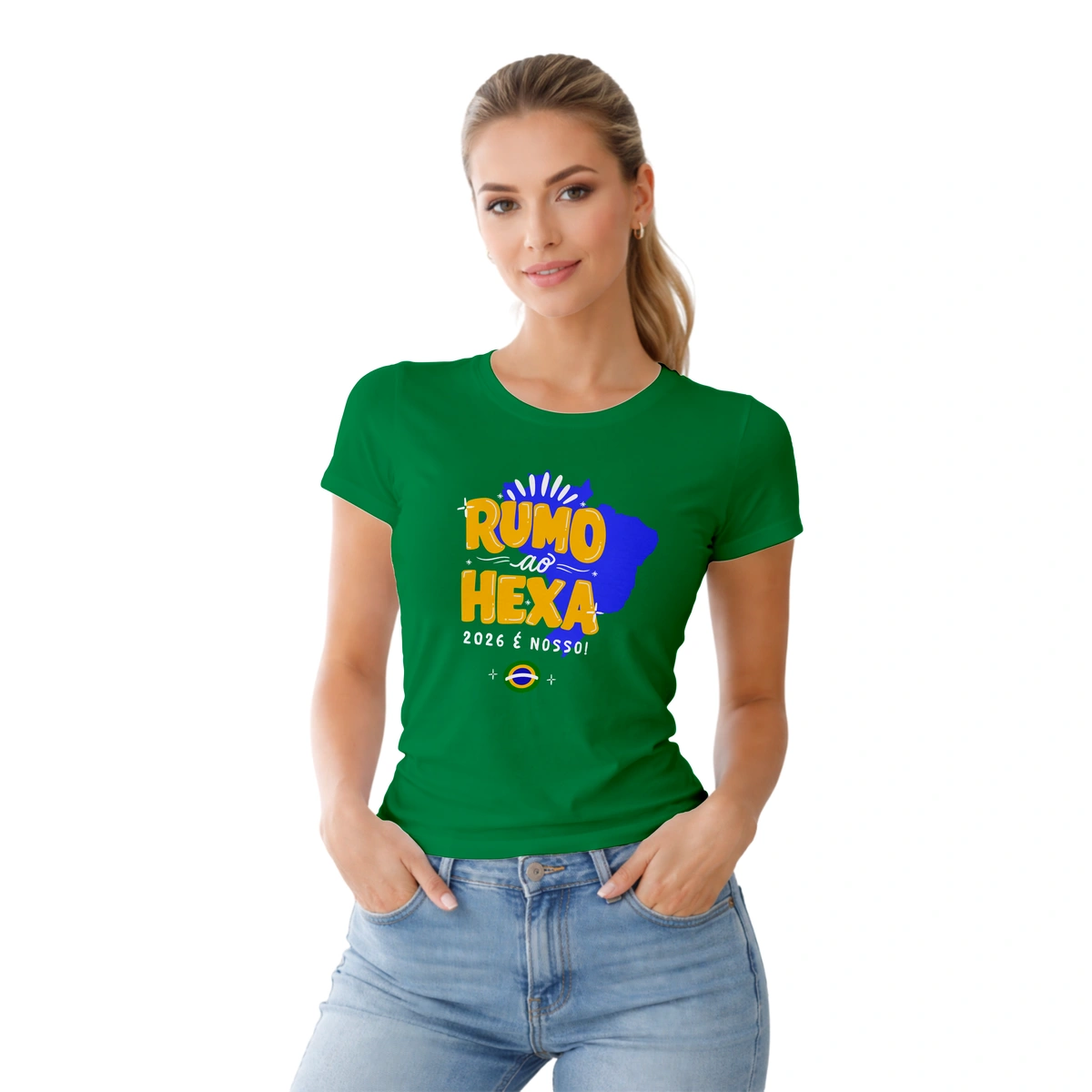 Camisa Feminina Baby Look Rumo ao Hexa 2026 é Nosso - Imagem 22