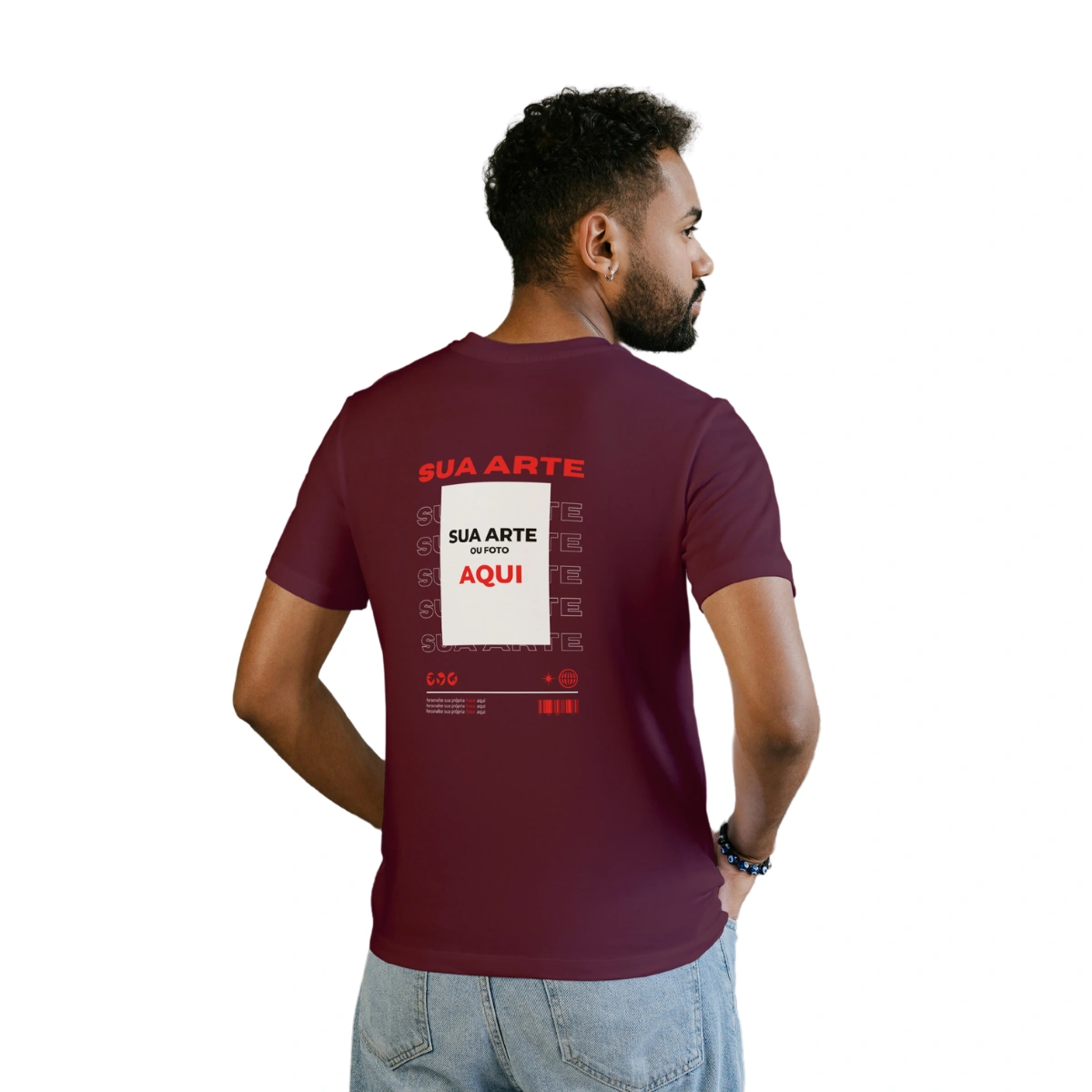 Camiseta Personalizada Nas Costas Sua Arte - Imagem 12