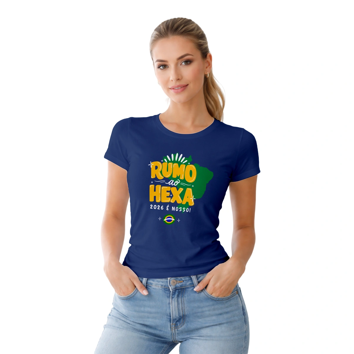 Camisa Feminina Baby Look Rumo ao Hexa 2026 é Nosso - Imagem 14