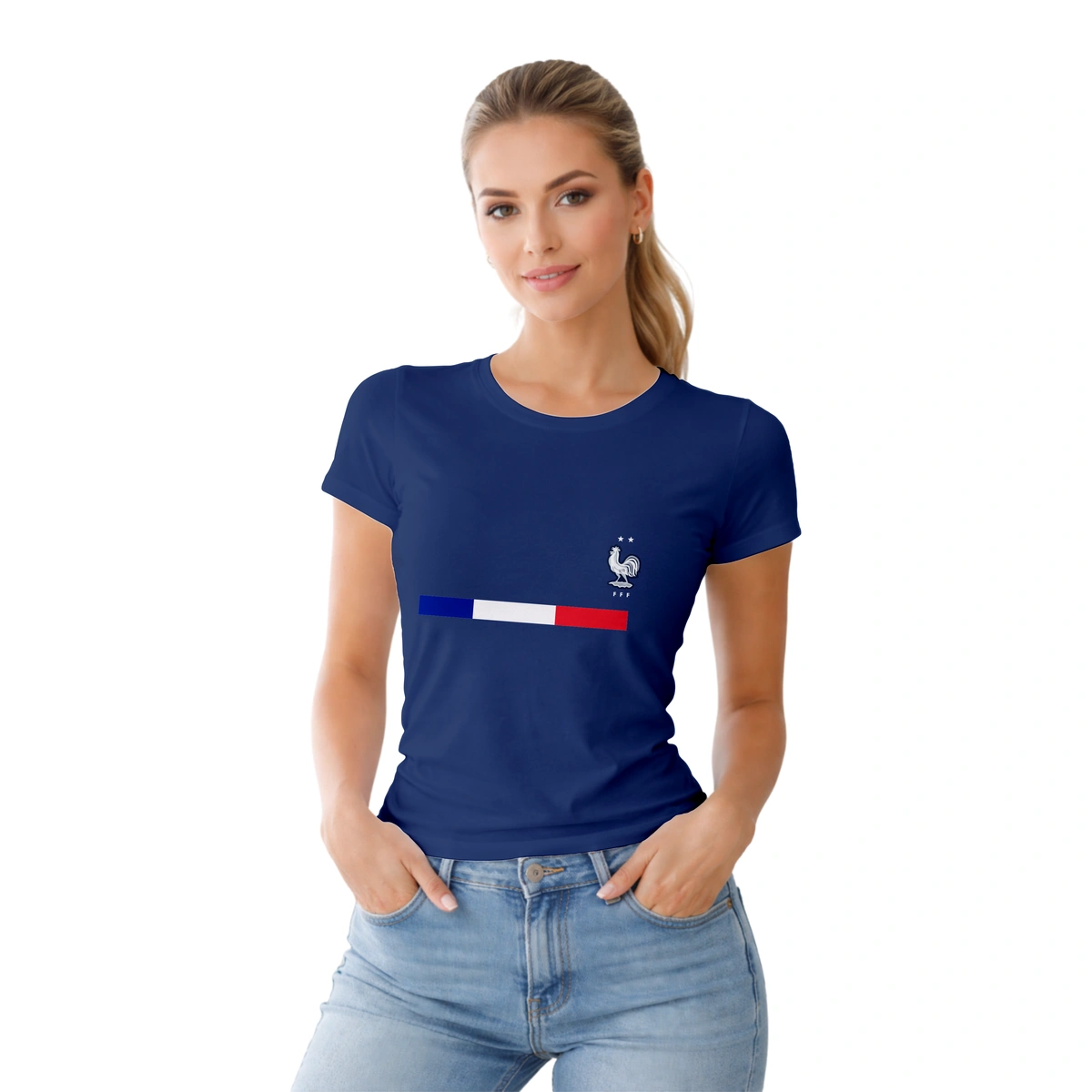 Camisa Feminina Baby Look Seleção Francessa - Imagem 19