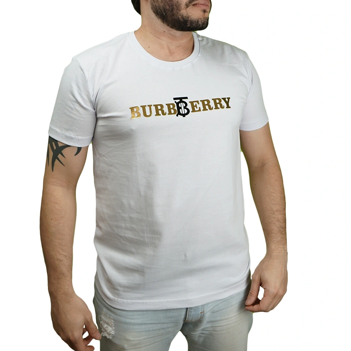 Camisa Masculina Burberry Golden Premium