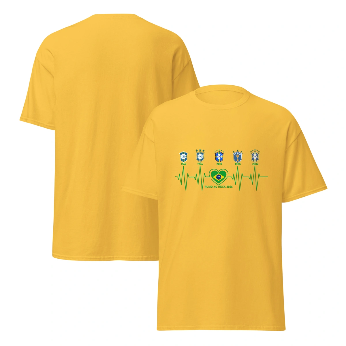 Camisa Masculina Seleção Brasileira Linha do Tempo Rumo Hexa