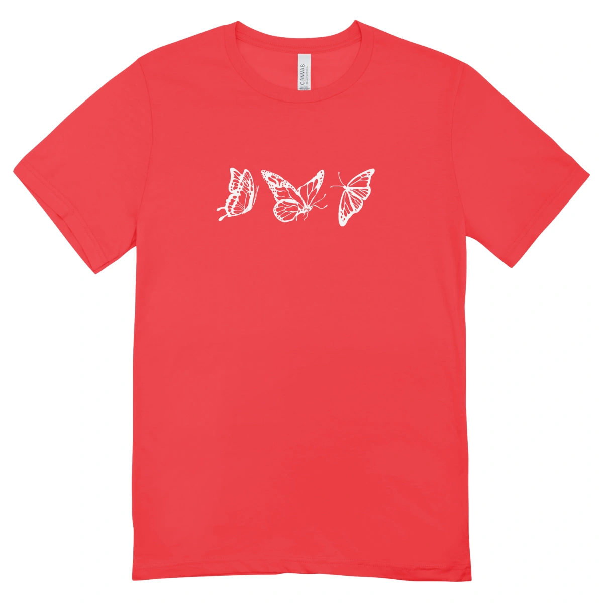 Camisa Feminina Baby Look De Borboletas - Imagem 7