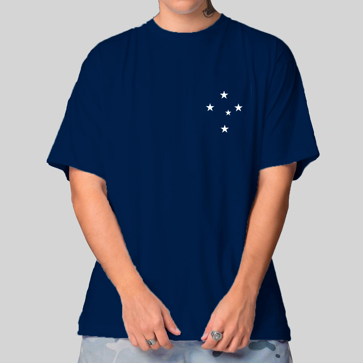 Camiseta Masculina Oversized Cruzeiro