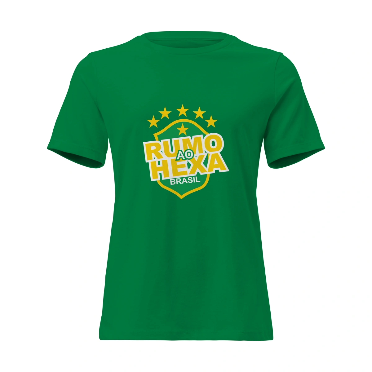 Camisa Feminina Baby Look Rumo ao Hexa Brasil